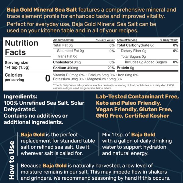 Baja Gold Mineral Sea Salt (1 lbs) - Image 2